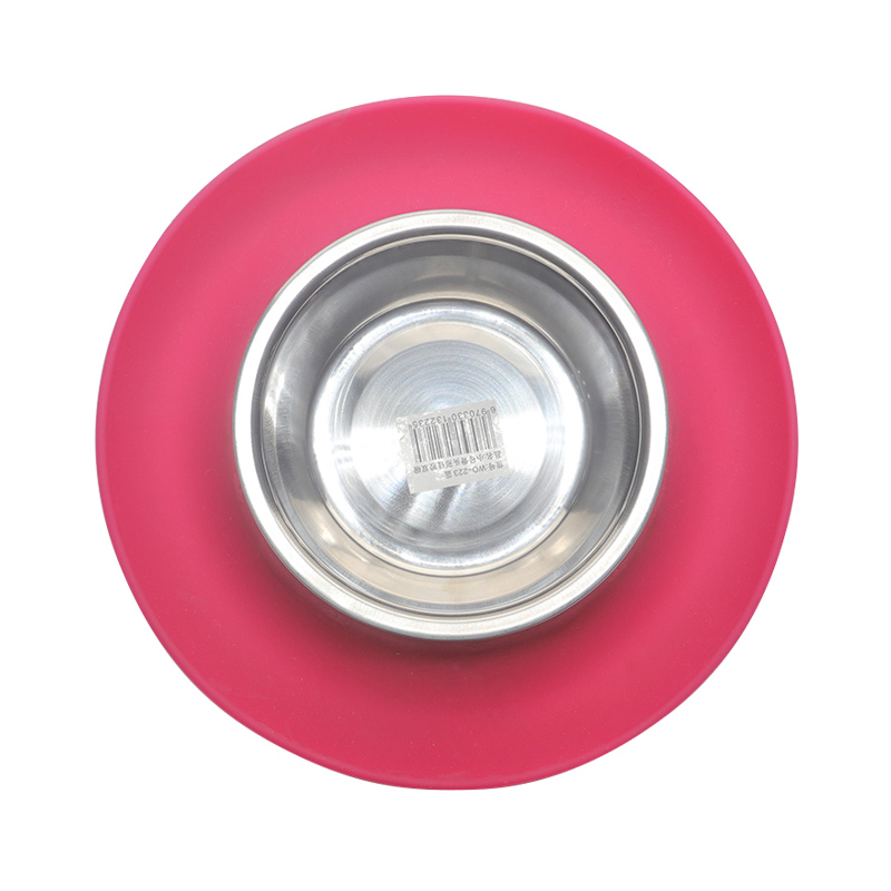 環保矽（guī）膠碗紅綠兩色（sè），可供中（zhōng）小型寵物使用