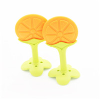 橘子牙膠,水果咬牙膠,矽（guī）膠磨牙棒定製！